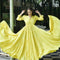 Yellow Maxis Pure Cotton Satin Plain Dyed Full