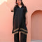 Black Boho Matching Kurta Set